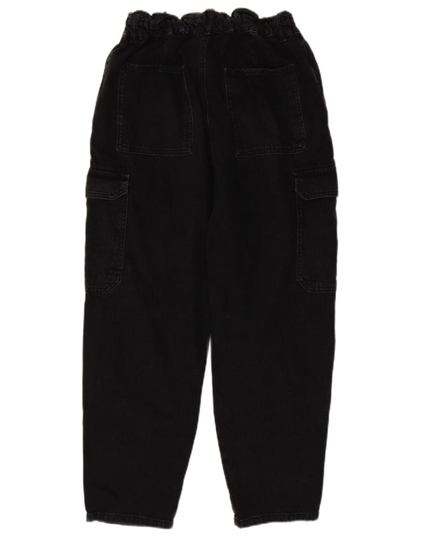 Zara Jean cargo taille haute pour femme EU 40 Medium W30 L24 Noir