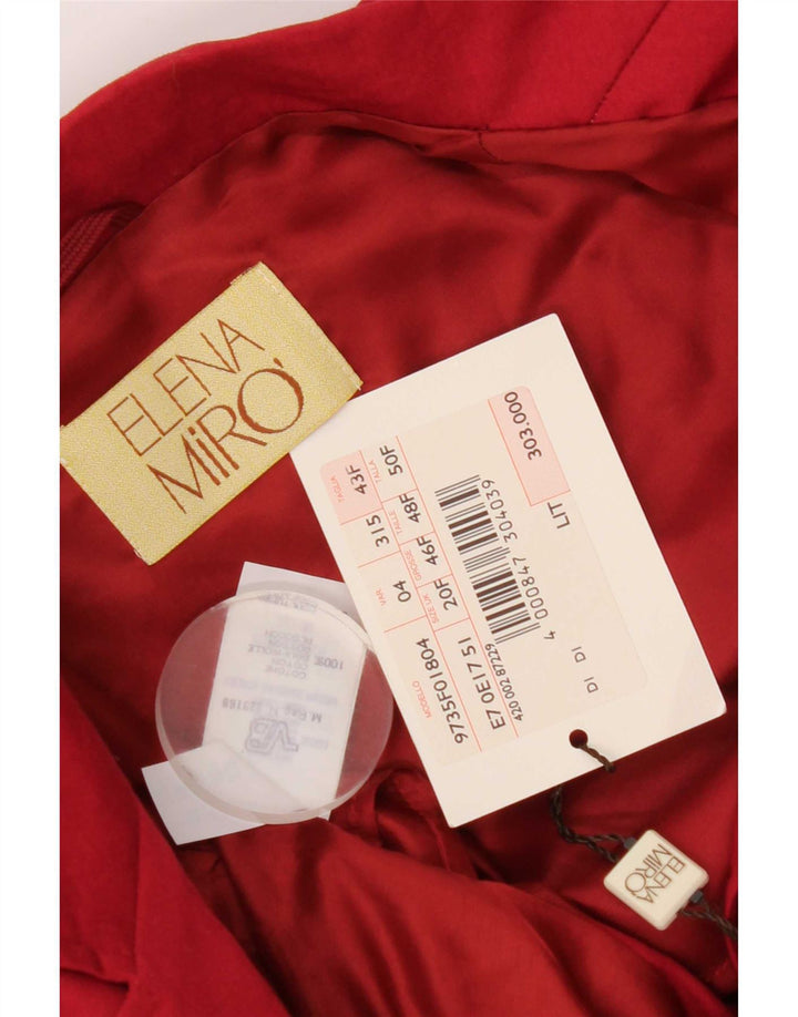 ELENA MIRO Veste blazer surdimensionnée à manches courtes pour femme IT 44 Rouge moyen