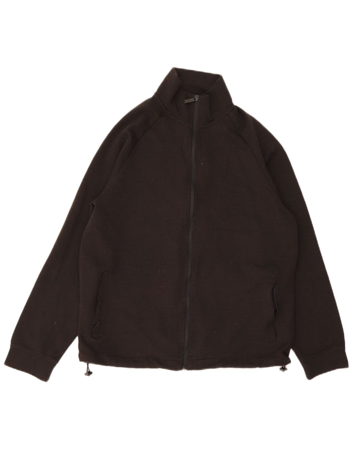 Zara Veste de survêtement pour femme UK 16 Large Noir Polyester