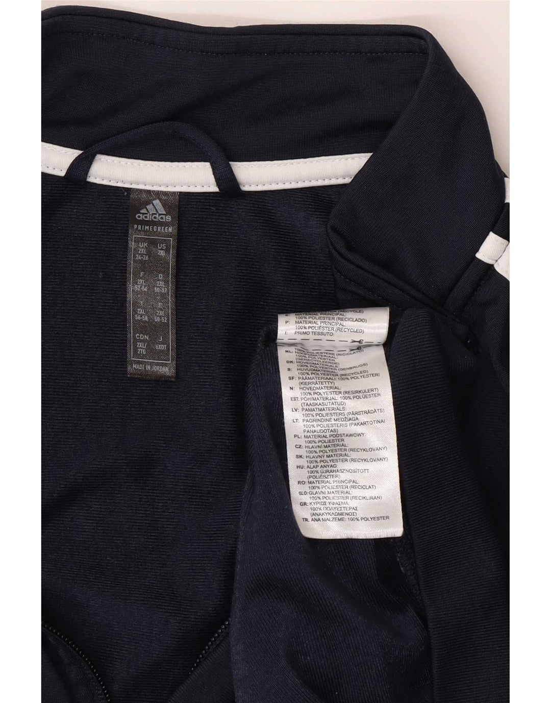 Adidas Veste de survêtement pour femme UK 24/26 2XL Bleu marine Polyester