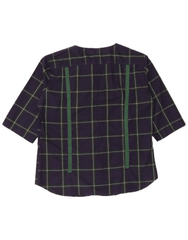 Henry Cottons Chemisier à manches 3/4 pour femme IT 48 XL Bleu marine à carreaux
