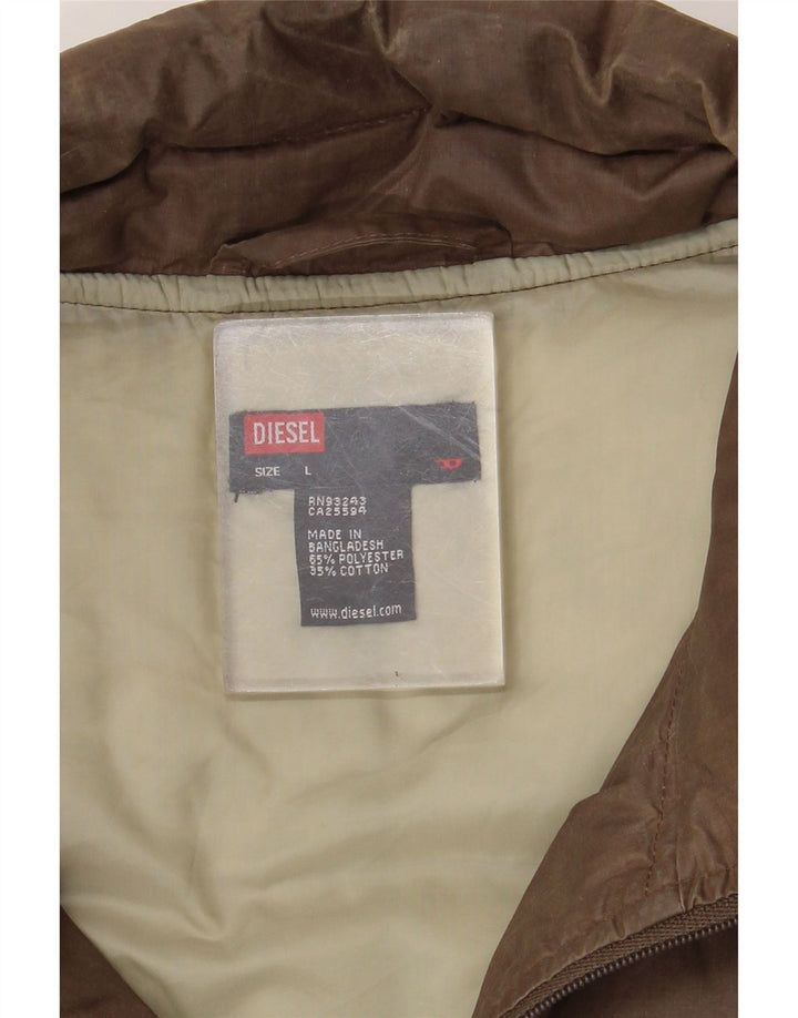 Diesel Gilet rembourré pour homme UK 40 Large Marron Polyester