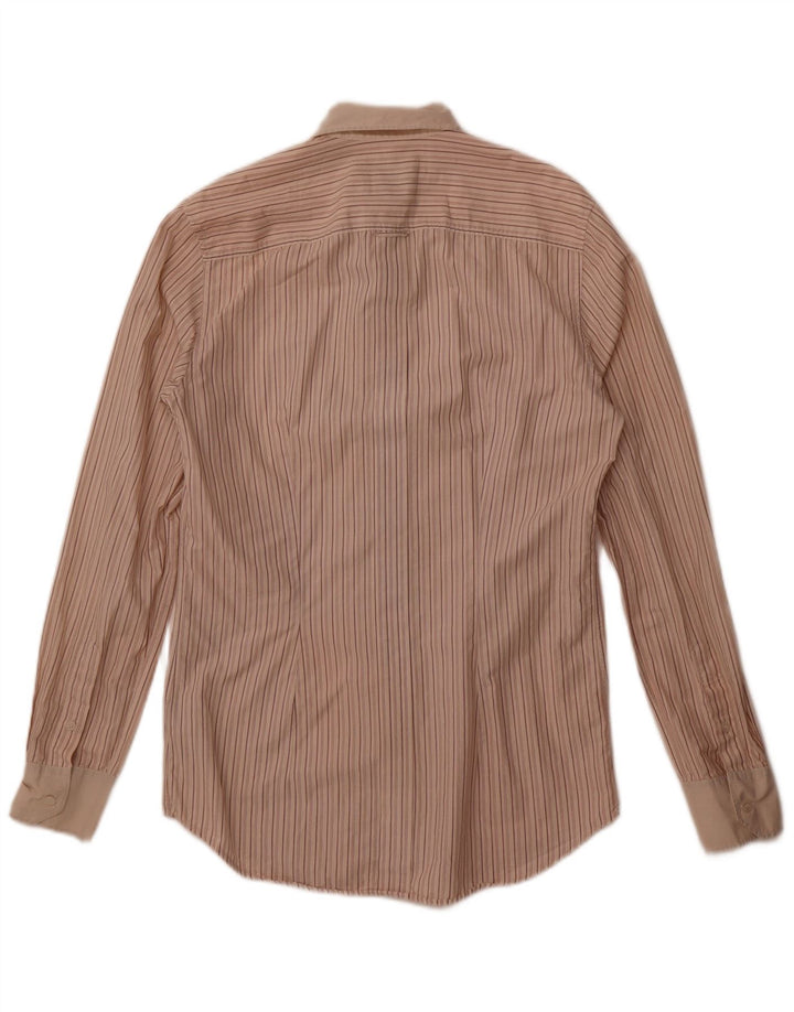 Dolce & Gabbana Chemise George Homme Taille 39 15 1/2 Rayé Beige Moyen