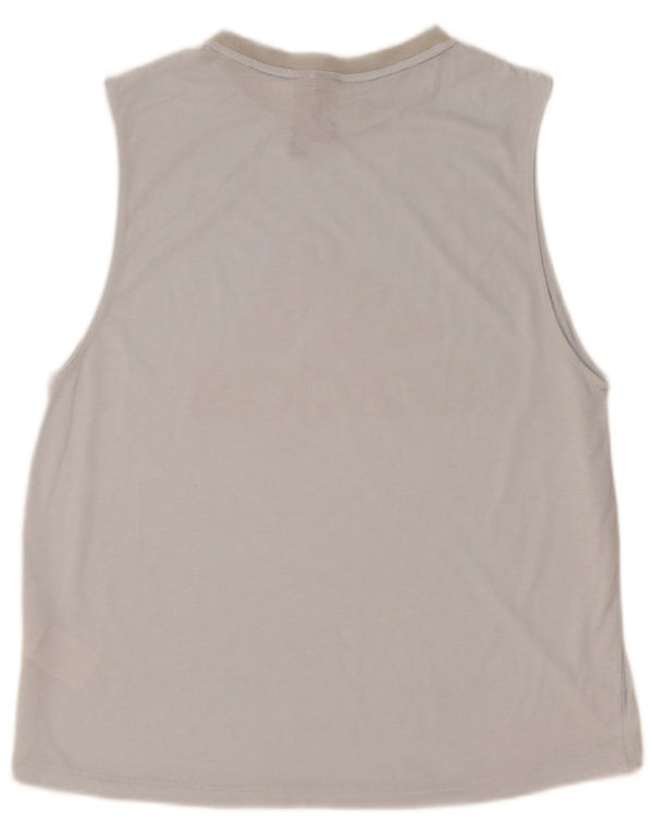 Adidas Débardeur Graphique Femme UK 12/14 Bleu Moyen Polyester