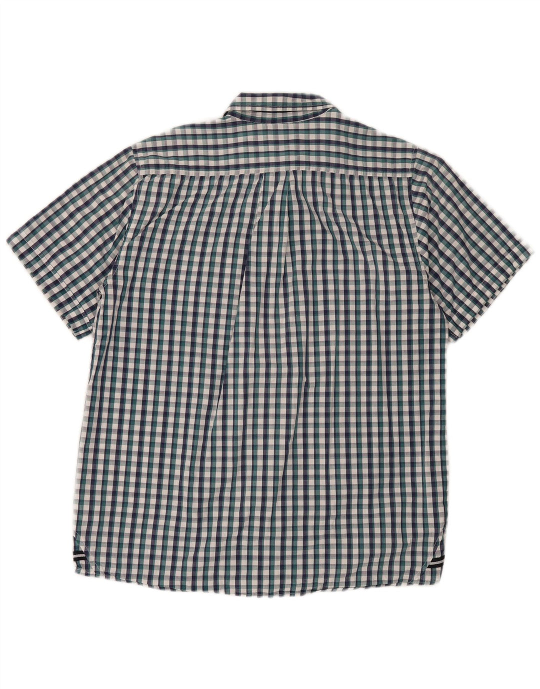 Sergio Tacchini Chemise à manches courtes pour homme en coton vichy bleu
