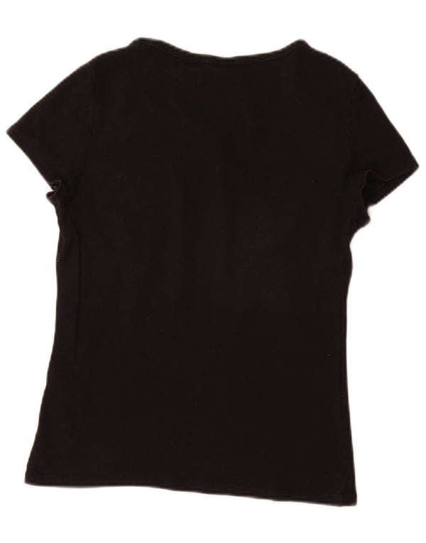 Levi's T-Shirt Femme UK 12 Noir Moyen Coton