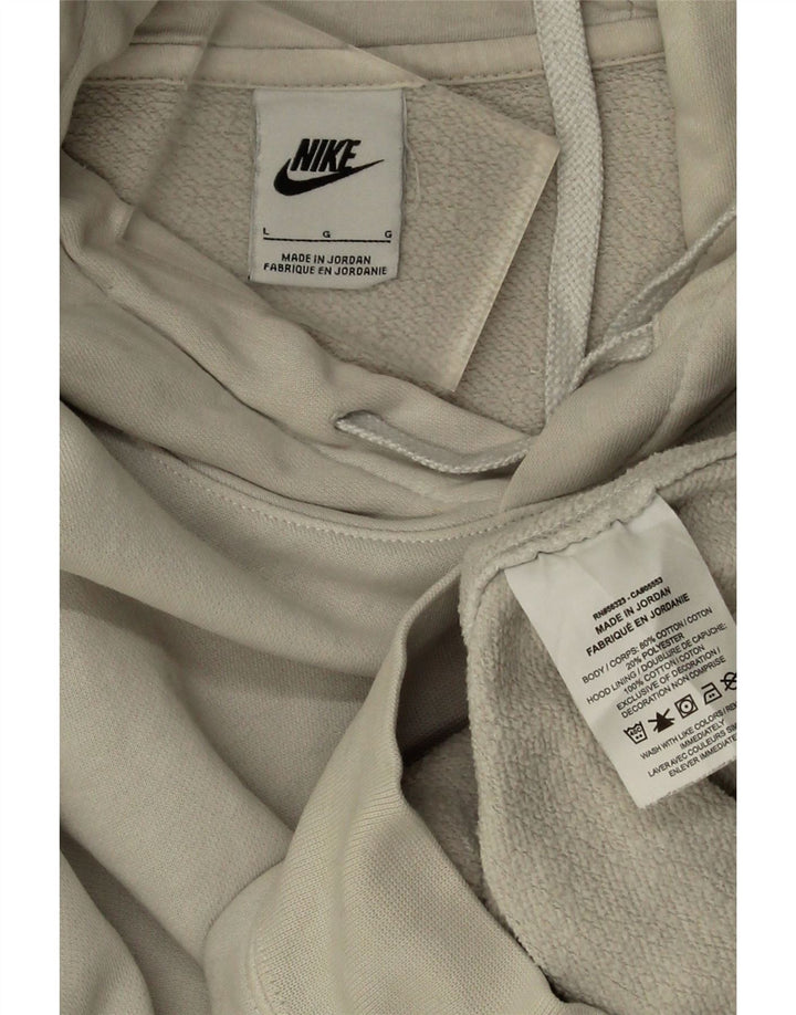 Nike Pull à capuche pour homme en coton blanc cassé