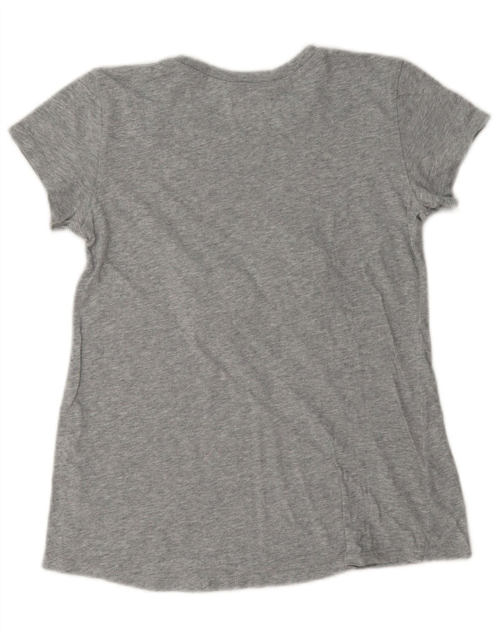 Benetton T-Shirt Graphique Femme UK 12 Gris Moyen