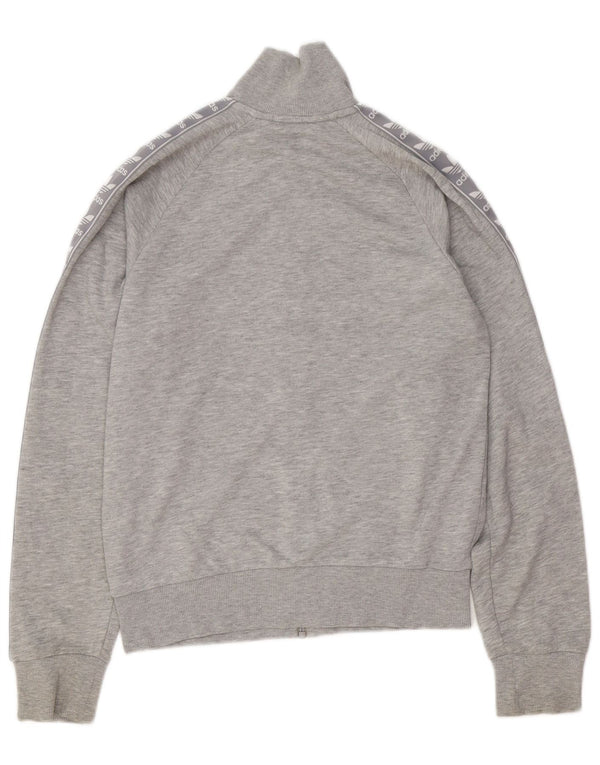 ADIDAS Veste de survêtement graphique surdimensionnée pour femmes UK 6 XS Gris Coton