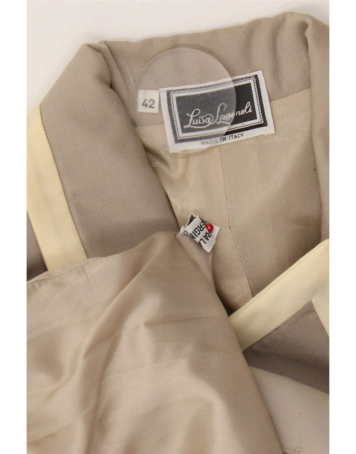 Luisa Spagnoli Veste blazer croisée pour femme IT 42 Beige moyen