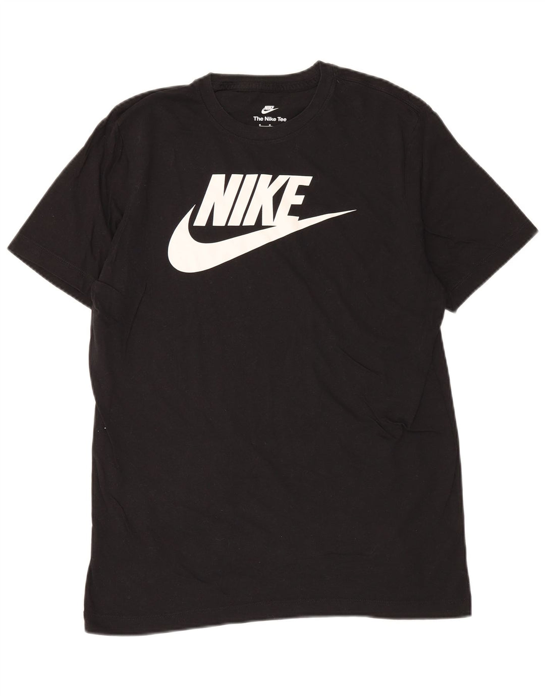 NIKE Mens Graphic T-Shirt Top Medium Black Cotton