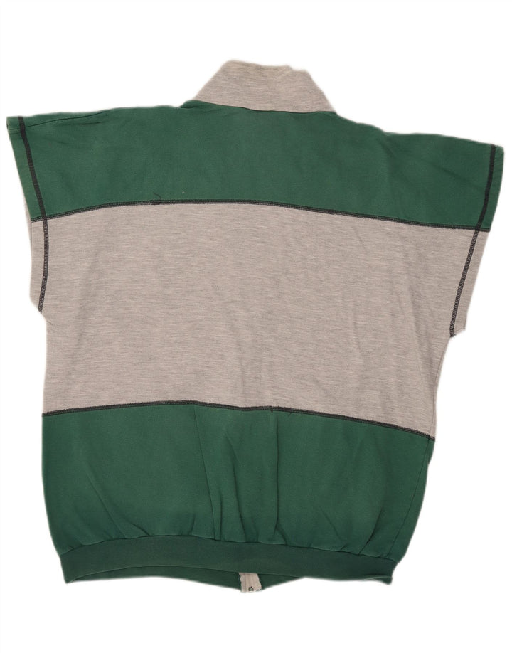 Active Veste de survêtement sans manches pour homme 2XL Gris Colorblock Coton