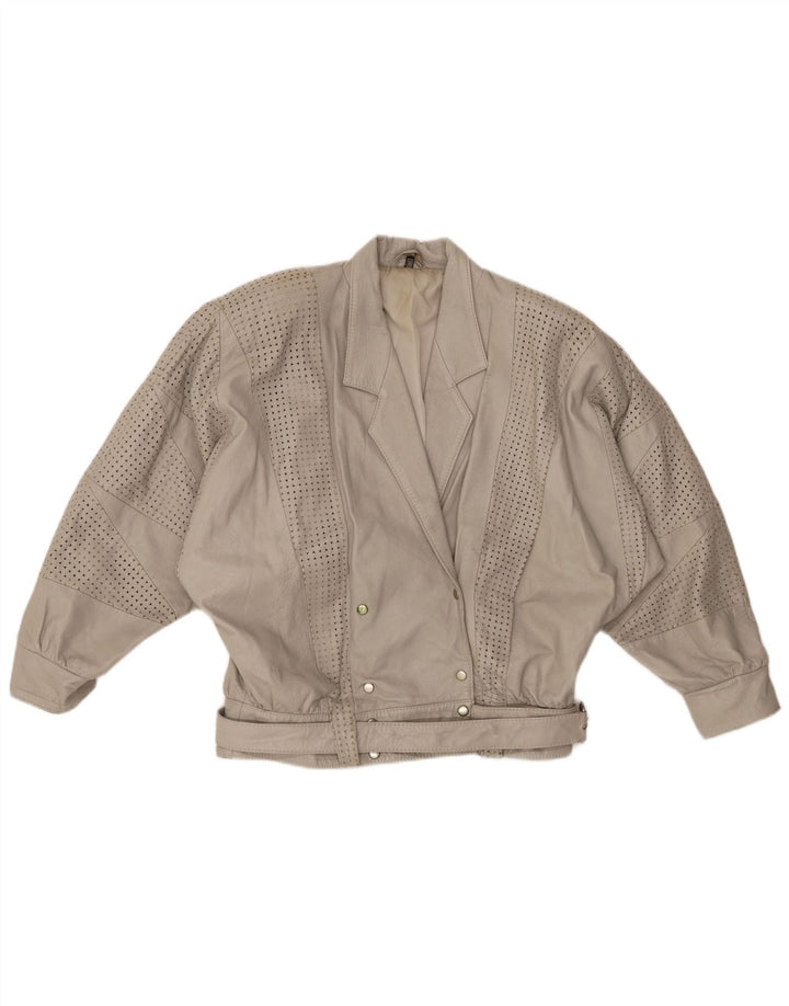 GABRIELLA BENELLI Veste surdimensionnée femme EU 36 Petit cuir gris