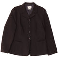 Zara Veste Blazer 4 Boutons Femme EU 44 XL Noir Polyester