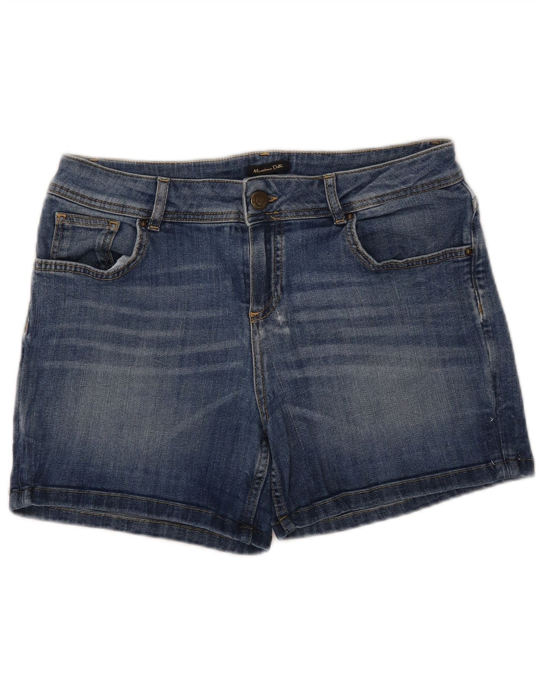 MASSIMO DUTTI Short en Jean Femme W32 Grand Bleu Coton