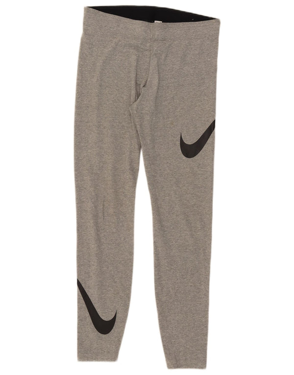 Leggings graphiques Nike pour femmes UK 14 coton gris moyen