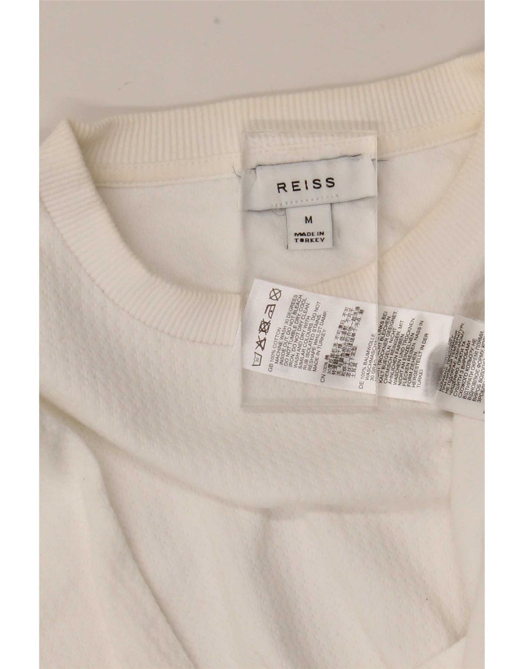 Reiss T-Shirt Homme Blanc Moyen Coton