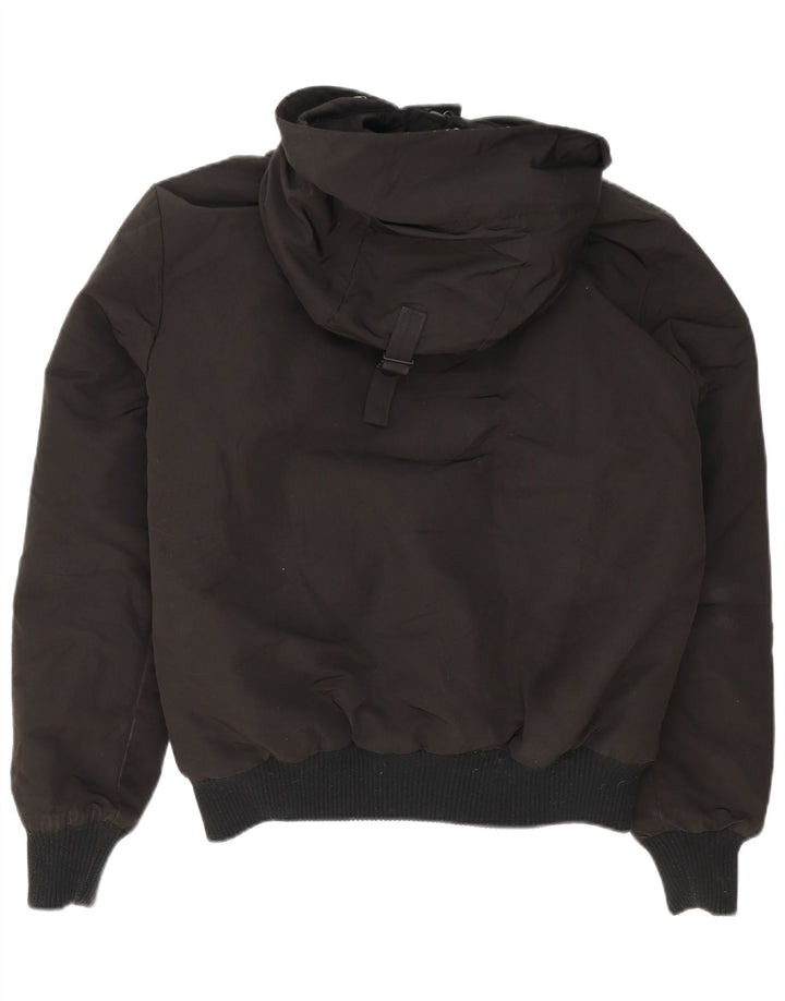SUPERDRY Veste Bomber à Capuche Homme UK 38 Medium Noir Nylon