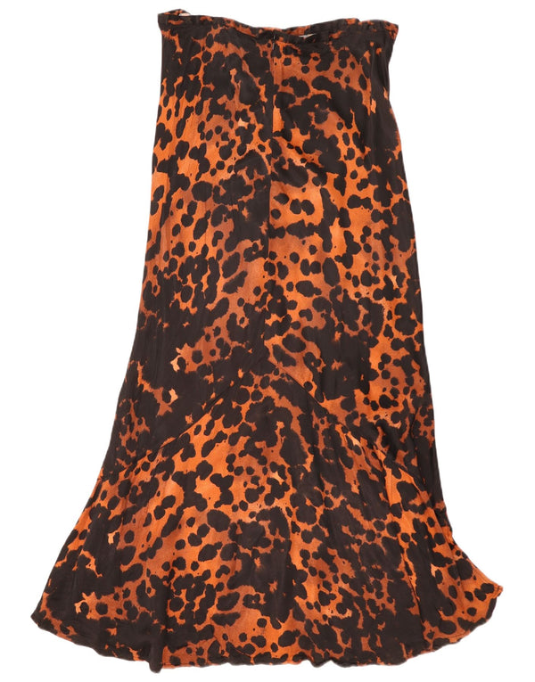 TOPSHOP Jupe longue ajustée pour femme UK 14 Large W32 Marron imprimé animal