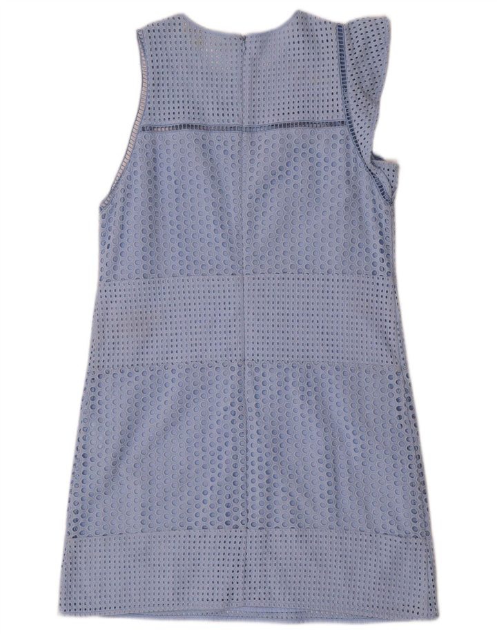 Michael Kors Robe trapèze pour femme UK 12 Bleu moyen Coton
