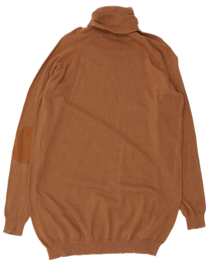 Zara Pull col roulé pour femme UK 12 en coton marron moyen