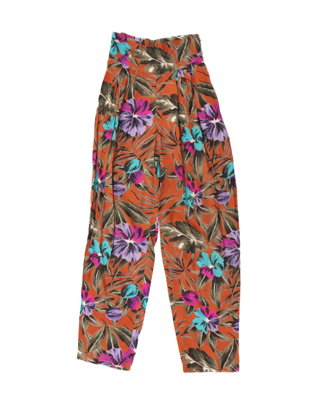 Pantalon Harem Femme Vintage W25 L29 Floral Multicolore