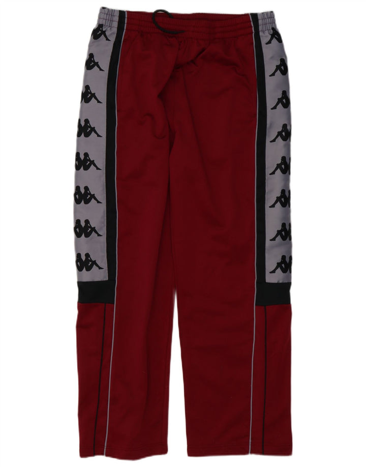 Kappa Pantalon de survêtement graphique pour homme Large en polyester color block bordeaux