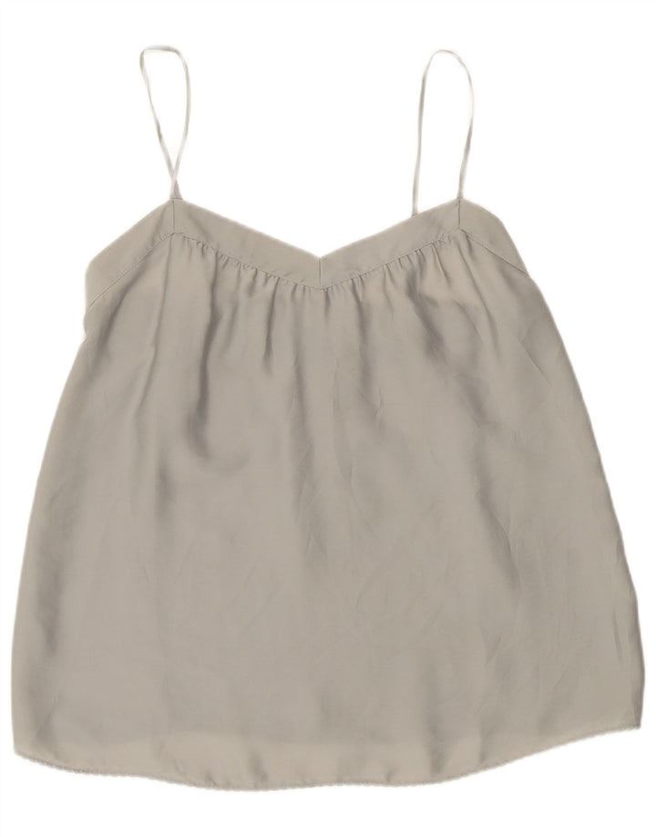 Benetton Femmes Cami Top UK 8 Petit Gris