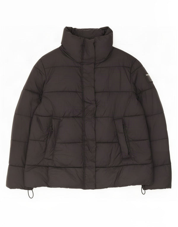 Replay Veste matelassée graphique pour femme UK 14 Medium Noir Polyamide