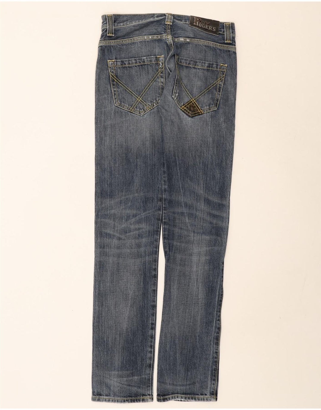 Roy Rogers Jean droit vieilli pour homme W30 L35 en coton bleu