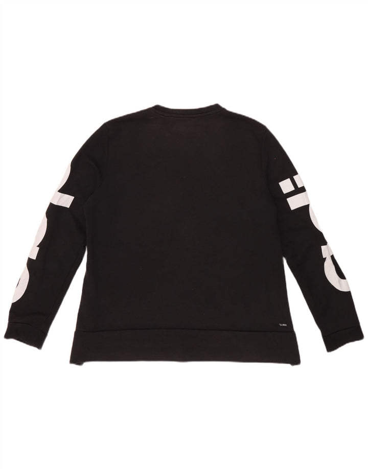 Adidas Climalite Graphic Sweatshirt Jumper IT 44 Coton Noir Moyen