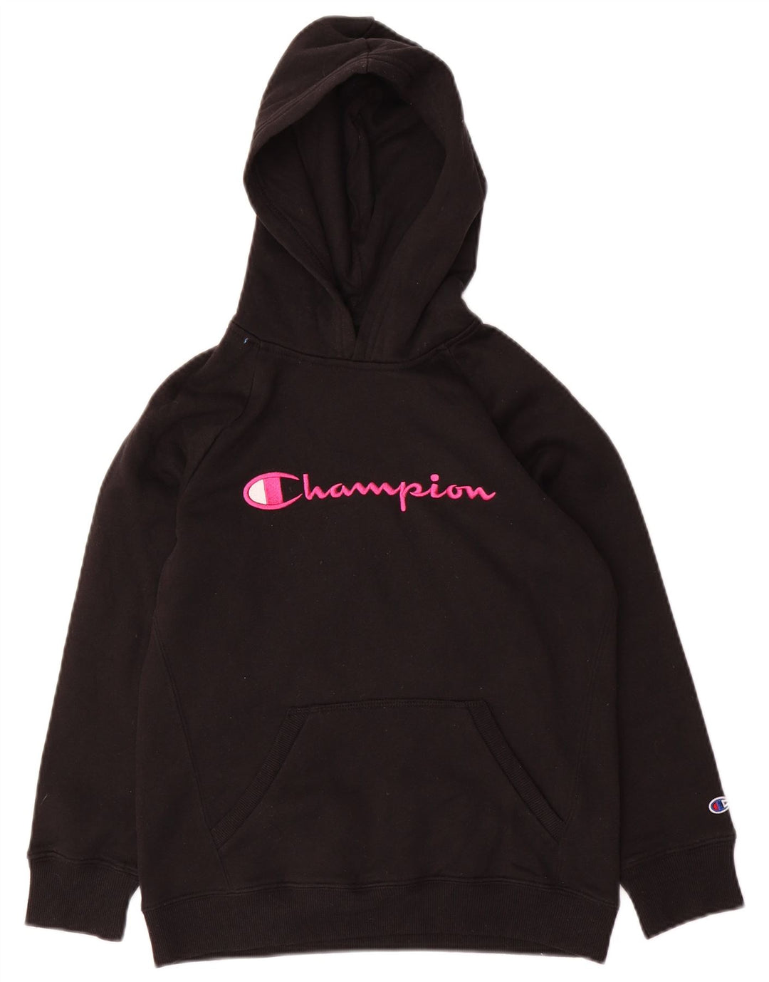 CHAMPION Pull à capuche graphique pour filles 11-12 ans Grand Noir