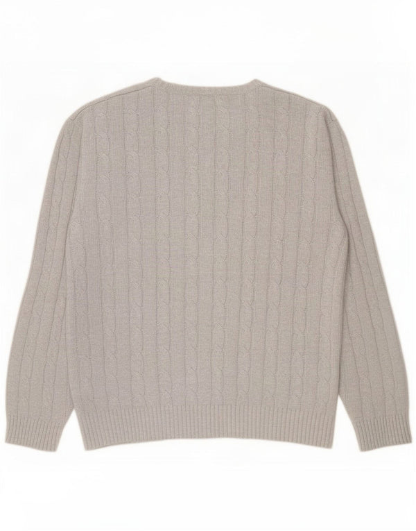 French Connection Pull Col Rond Homme XL Gris Coton