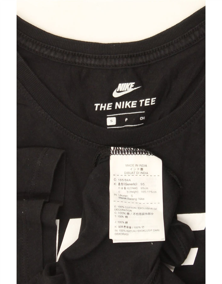 Nike T-shirt graphique pour homme en coton noir Taille S