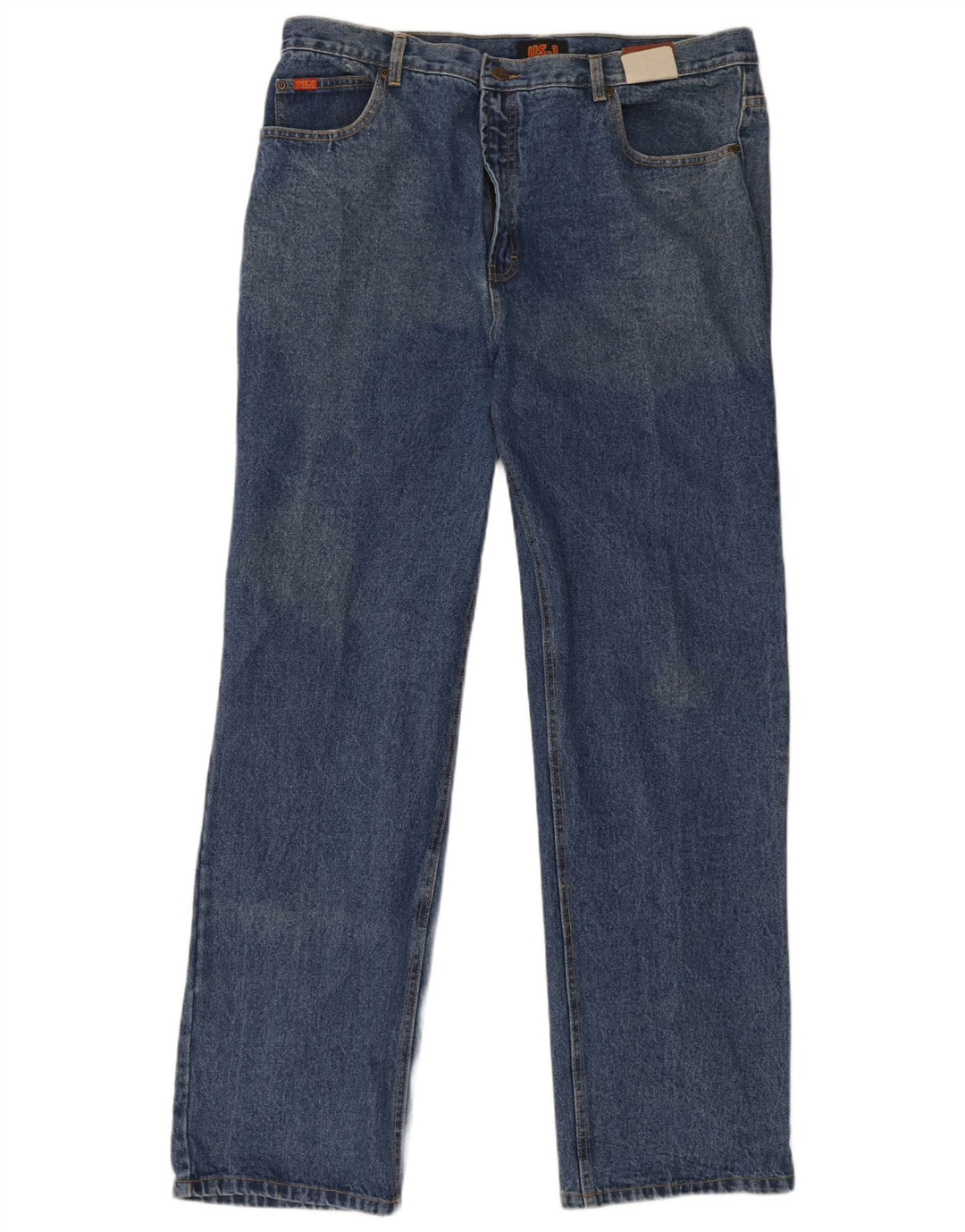 Jean droit homme vintage W38 L33 coton bleu