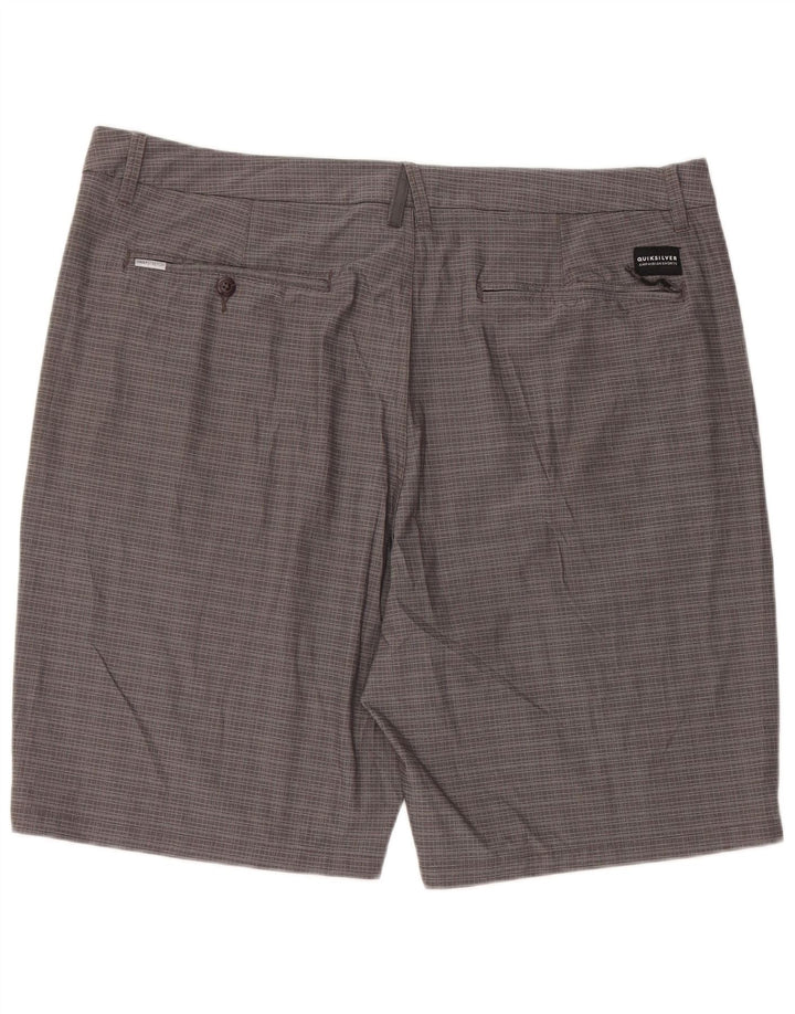 QUIKSILVER Short Chino Homme W40 XL Gris Carreaux Polyamide