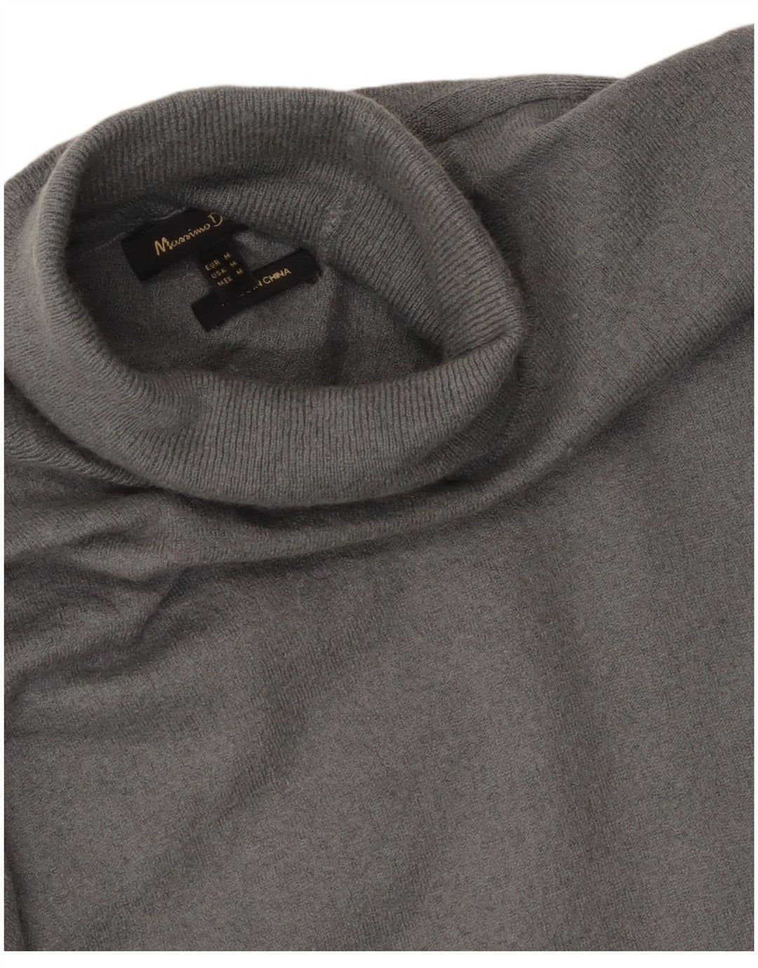 Massimo Dutti Pull col roulé pour femme UK 12 Gris moyen