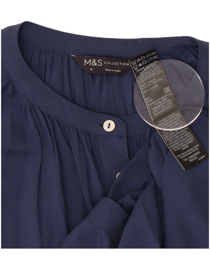 Marks & Spencer Chemisier pour femme UK 14 Large Bleu marine Viscose