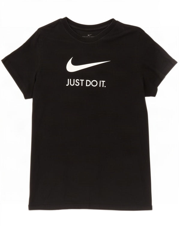 Nike T-shirt graphique pour femme UK 18 XL Noir Coton