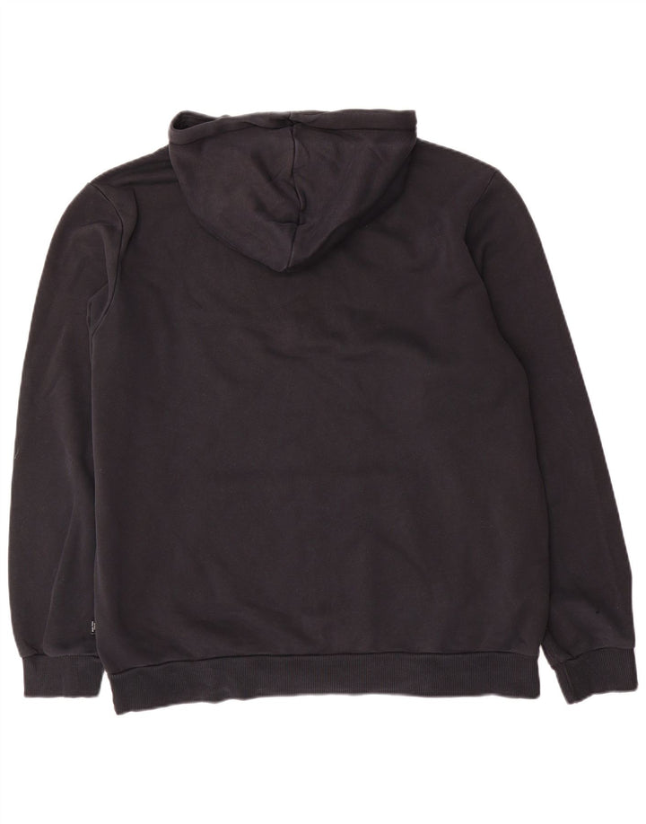 Puma Pull à capuche graphique pour homme en coton noir Taille L