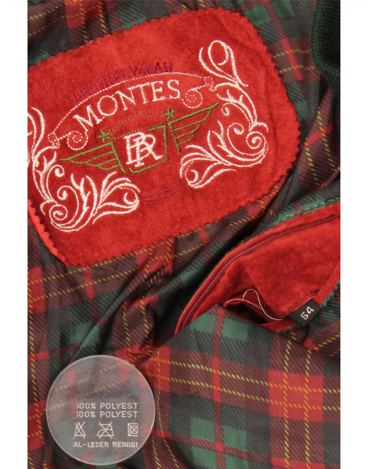 MONTES Blouson Bomber Homme IT 54 2XL Rouge Colorblock Polyester