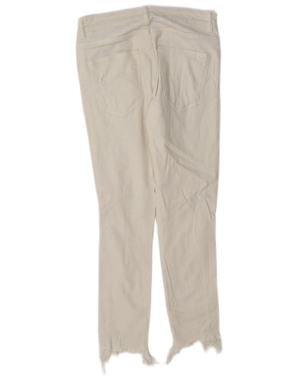 Zara Jeans slim en détresse pour hommes EU 38 Small W30 L27 coton blanc