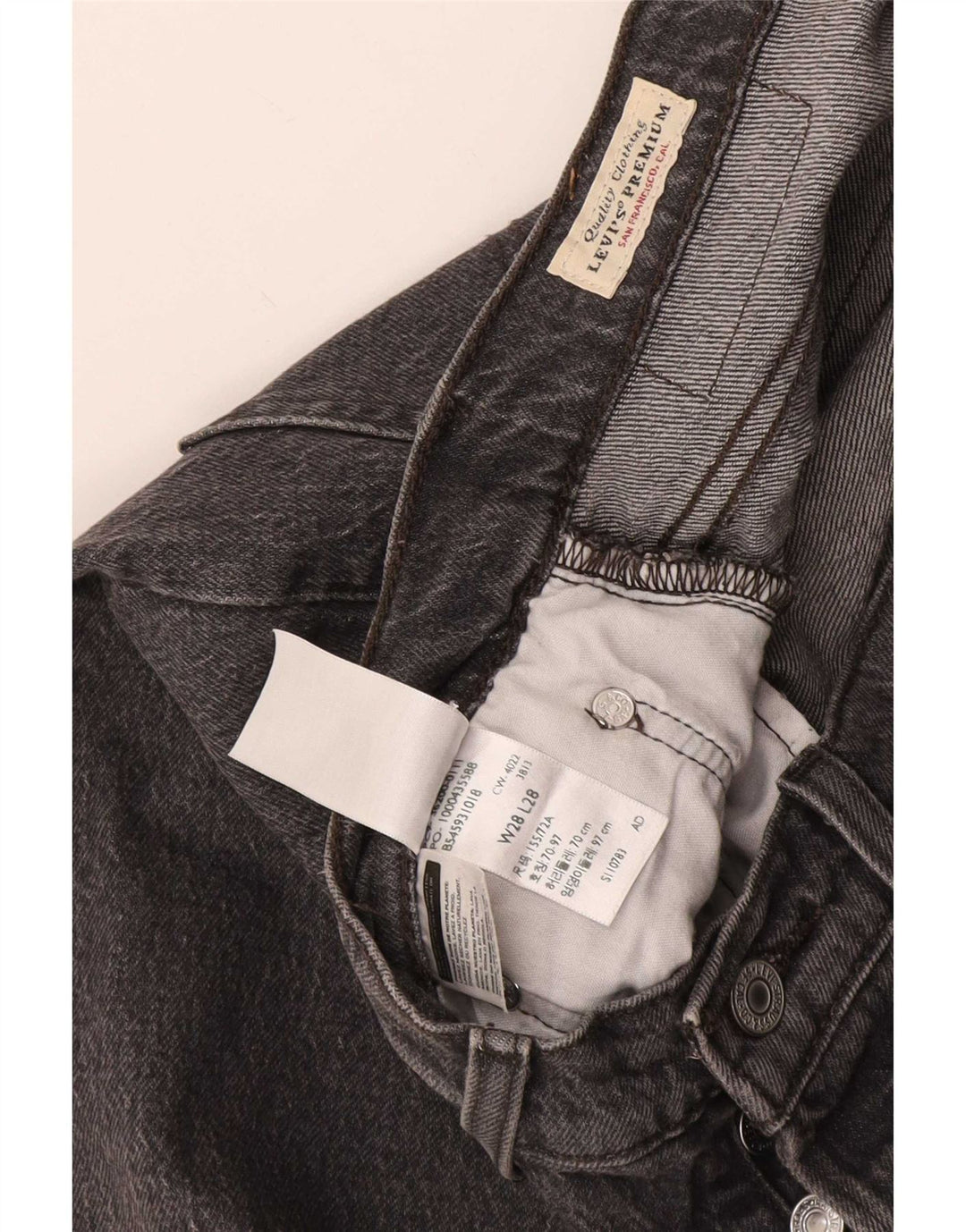 Levi's Jean Droit 501 Femme W28 L28 Gris