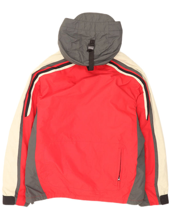 Diadora Veste de ski à capuche pour homme UK 42 XL Rouge Colourblock Polyamide