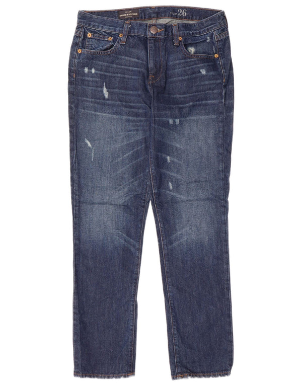 J. Crew Jean Boyfriend vieilli pour femme W26 L28 en coton bleu