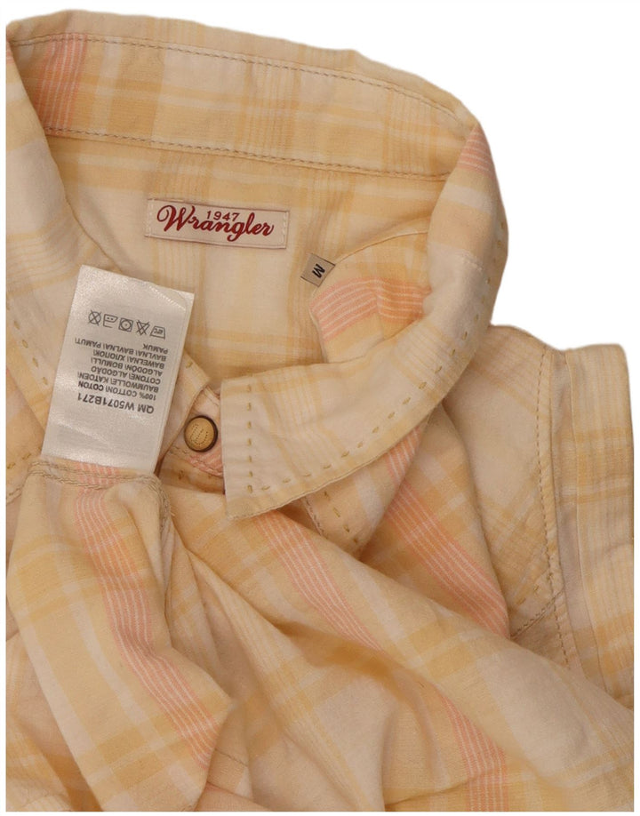 Wrangler Chemise sans manches pour femme UK 12 Medium Yellow Check