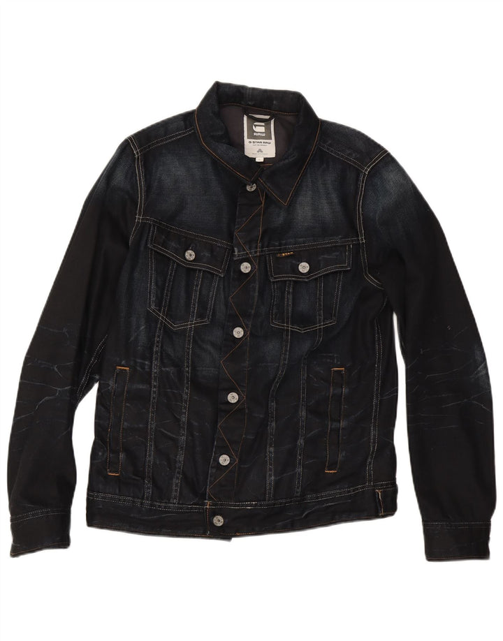 G-Star Veste en jean pour homme UK 40 Large Bleu marine