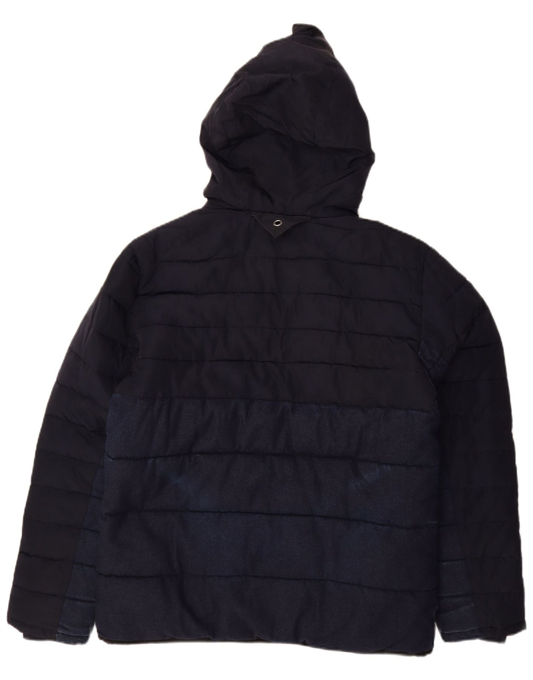 ZARA Veste matelassée à capuche pour homme UK 38 Bleu marine moyen Colourblock