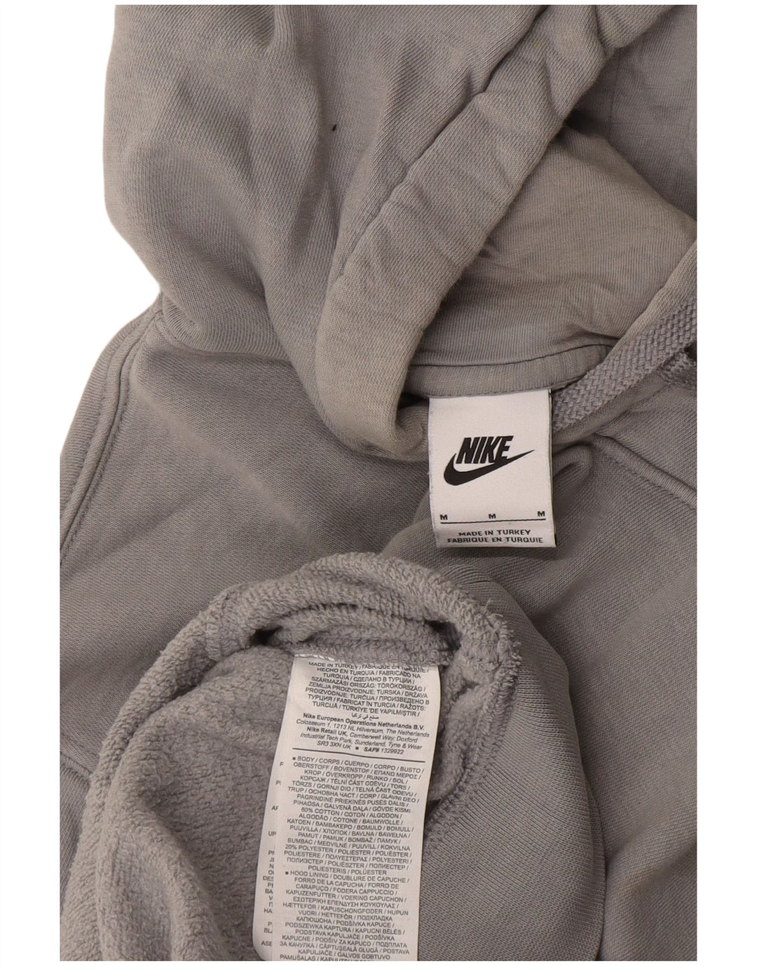 Nike Pull à capuche en coton gris moyen pour homme
