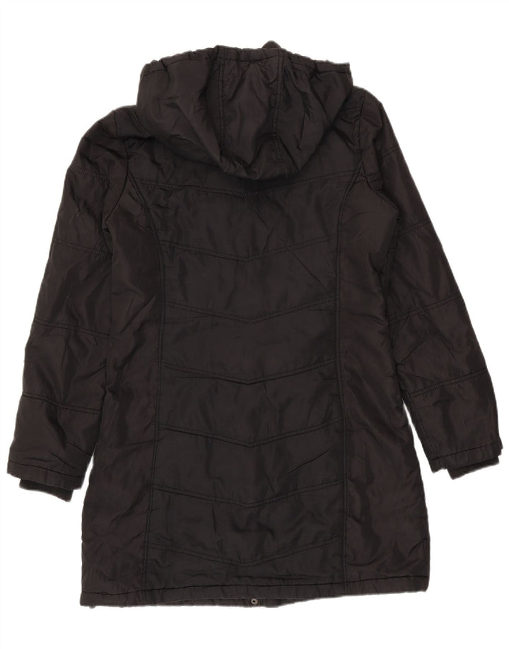 Kappa Manteau rembourré à capuche pour femme UK 14 Medium Noir